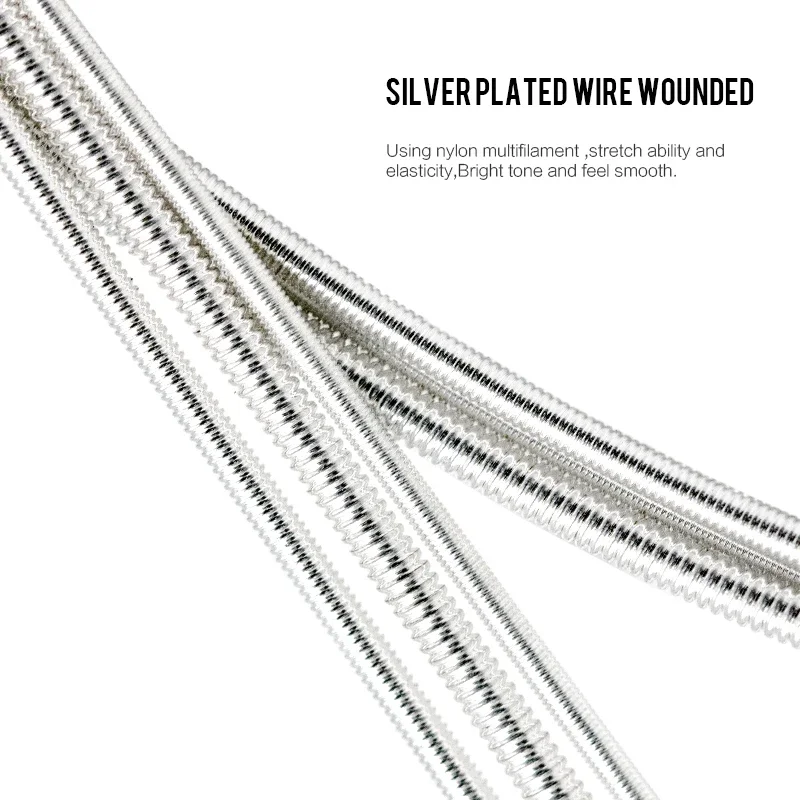 Orphee QC5 Series Classical Guitar Strings High Quality Nylon Core Silver Plated Windings Strings Guitar Accessories