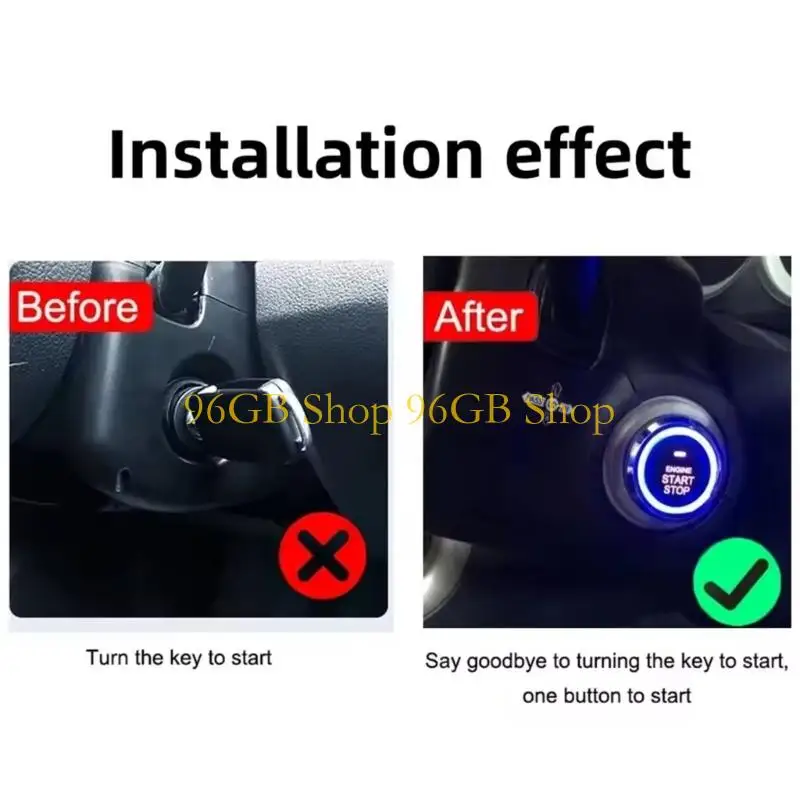 96GB Car Ignition Modification Keyless Entry Remote Start Anti Theft Way Security System Including Easy Installation