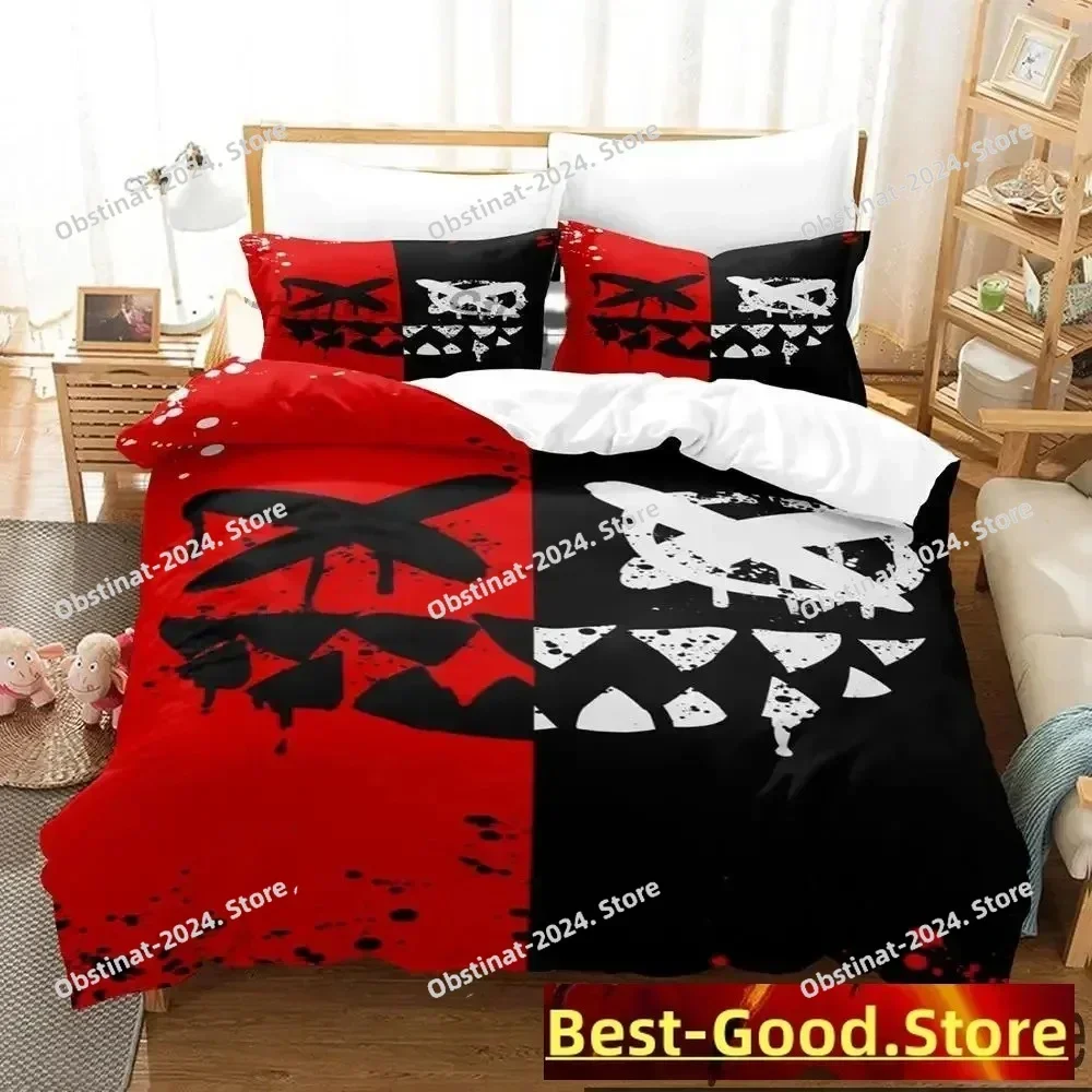 3D Print XOXO Devil Smiling Face Bedding Set Duvet Cover Bed Set Quilt Cover Pillowcase Comforter king Queen Size Boys Adult