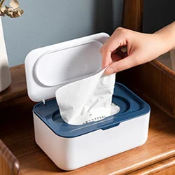 Wet Wipes Storage Box with Lid Home Desktop Tissue Dispenser Napkin Case Napkin Storage Box Holder Container