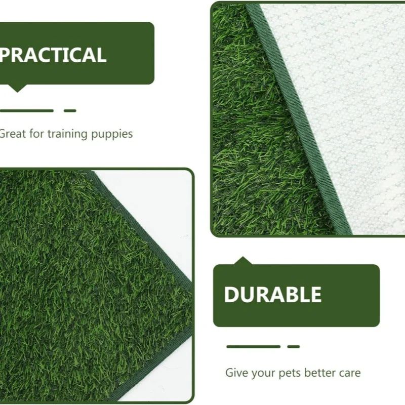 Artificial Grass Puppy Potty Mat Washable Permeable Dog Pee Turf Lawn Trainer Pad Indoor Outdoor Pet Housebreaking Training Mat view 5