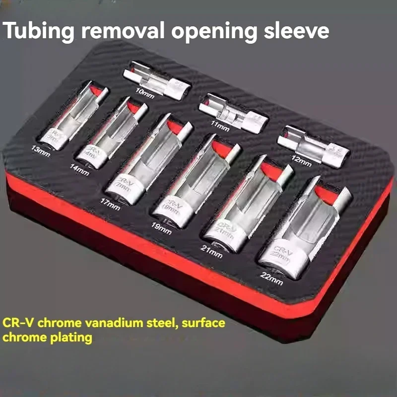 Open Tubing Disassembly Sleeve Slotted Oxygen Sensor Wrench Diesel Injection Tubing Hexagonal Special Auto Repair Tool