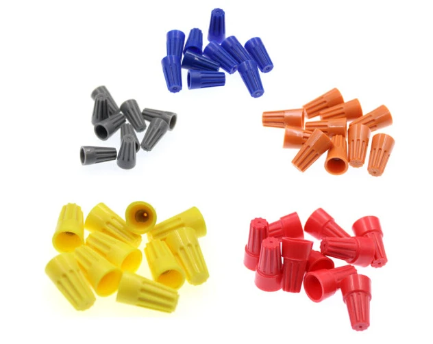 

10 PCS Electrical Wire Connection Screw Twist Connector Cap w/ Spring Insert Assortment Kit