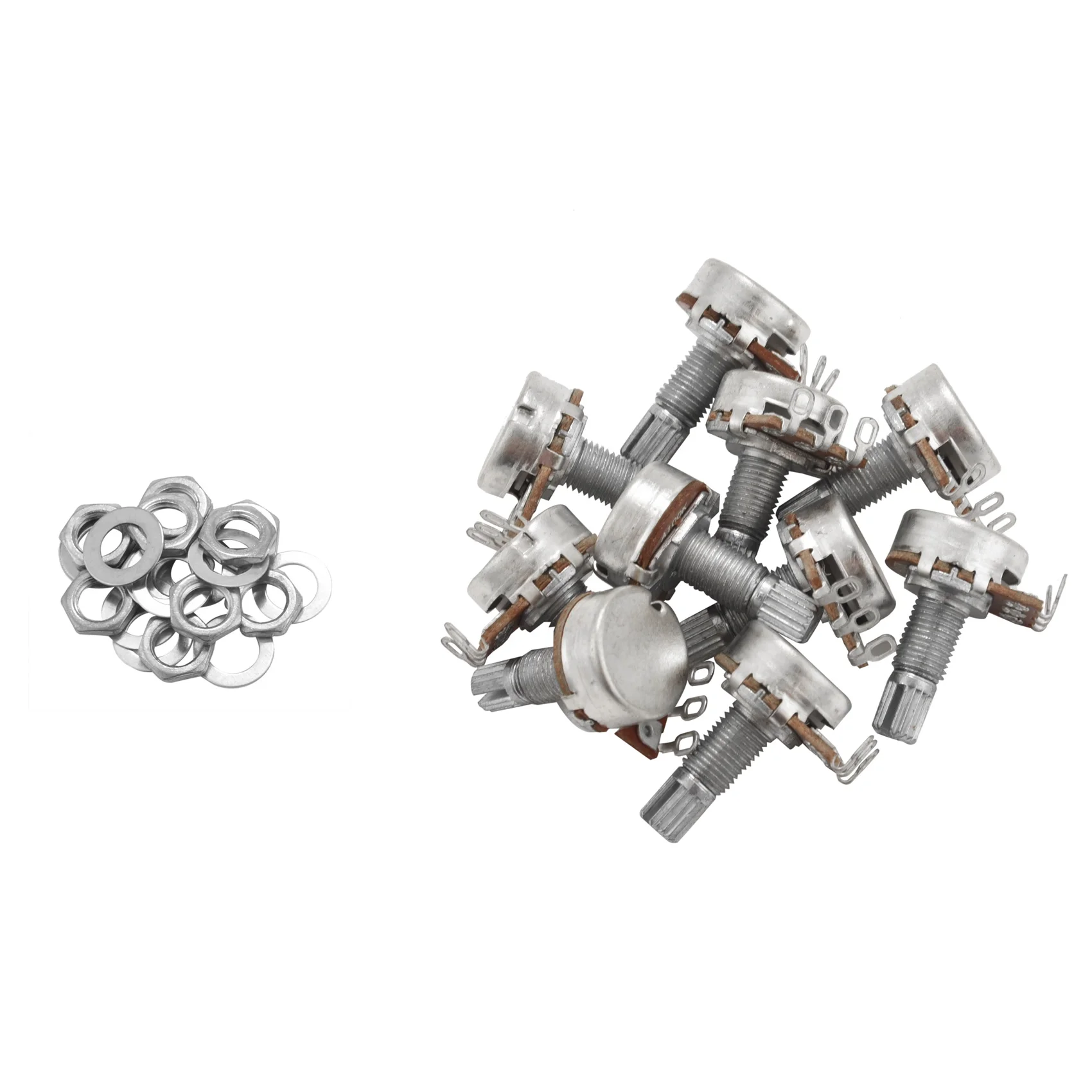 

10Pcs Guitar Bass Volume Tone Control Pots Potentiometer Switch A100K-AA85