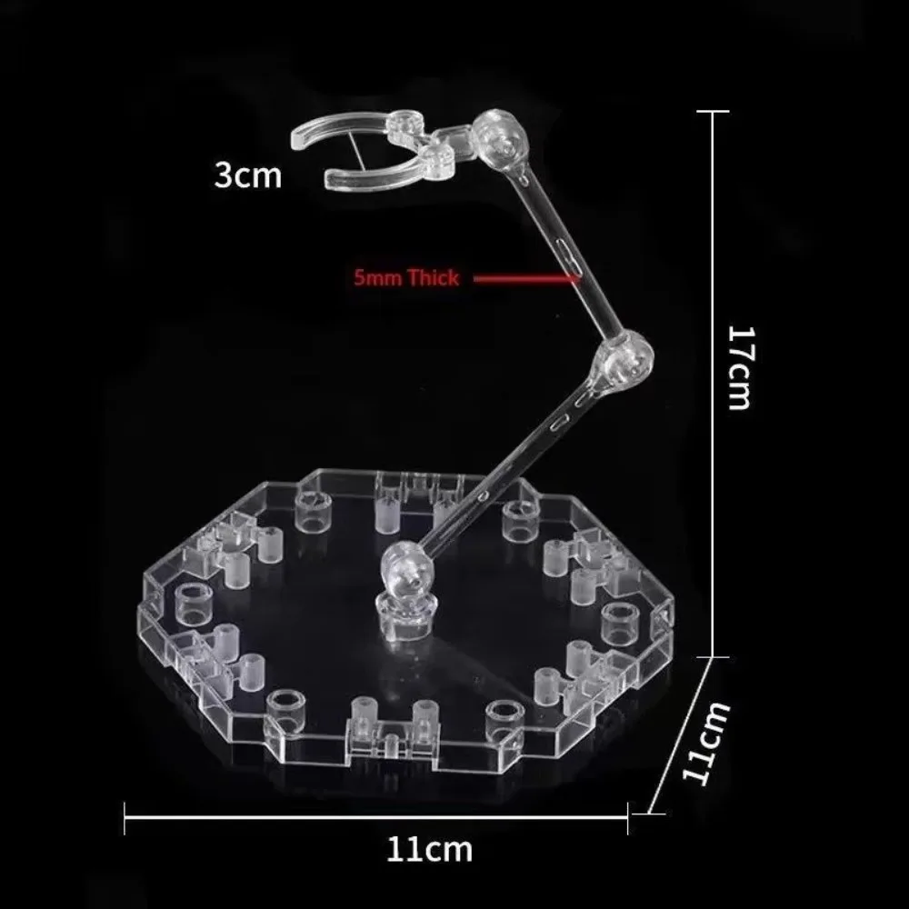 Transparent Action Figure Display Stand Movable Assembly Action Figure Base PVC Rack Model Support Stand