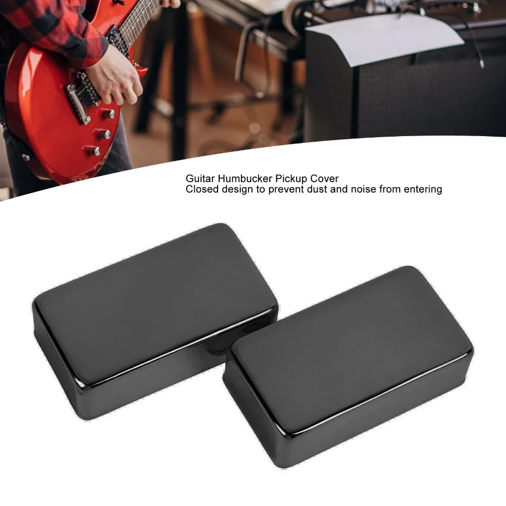 2pcs ​Brass ​Electric Guitar Pickup Cover​ Coil Pickup​ Black/Gold/Silver ​Humbucker Pickup Cover​ ​Sealed ​No Holes