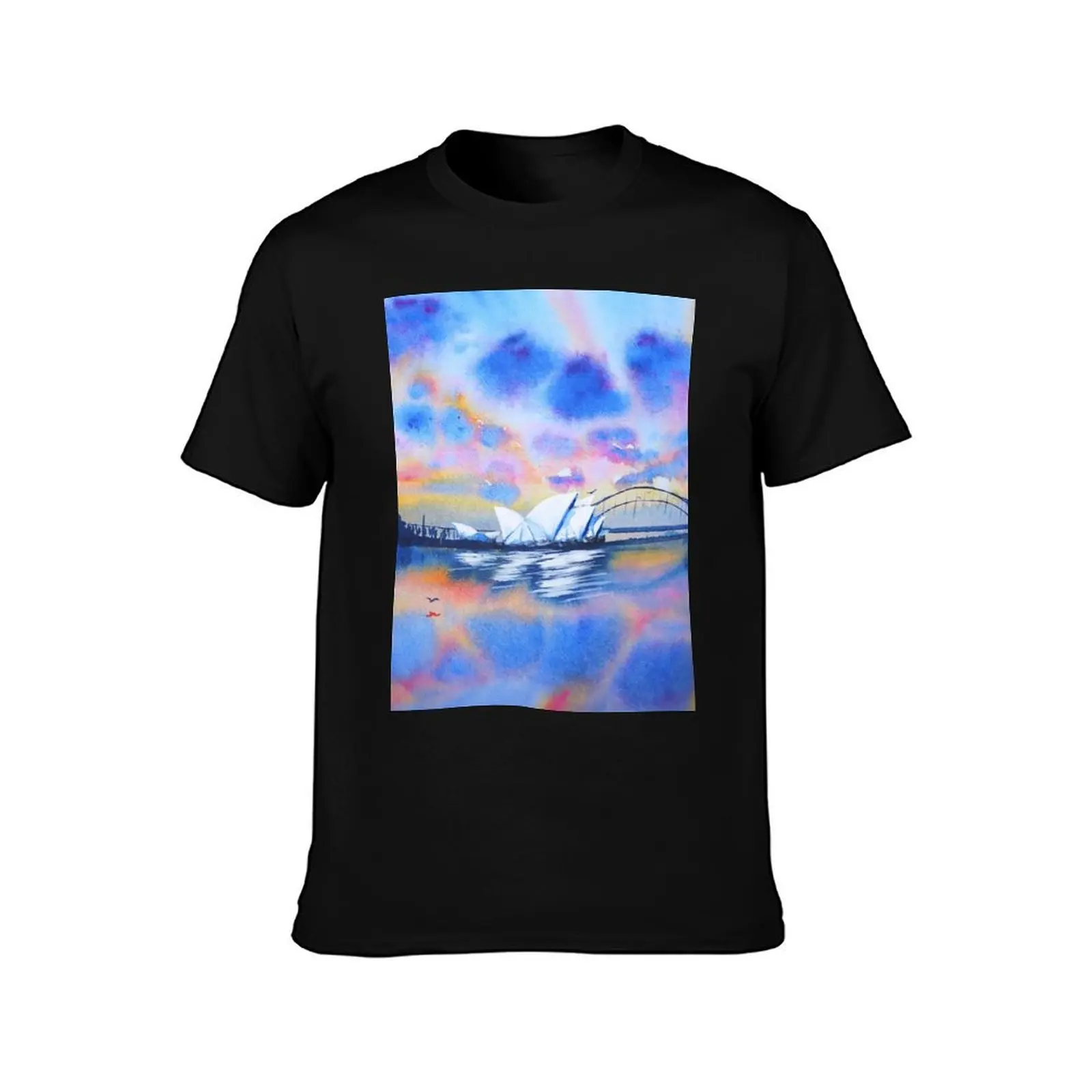 harbour bridge white opera house sydney T-Shirt printed t shirts for man T-Shirt
