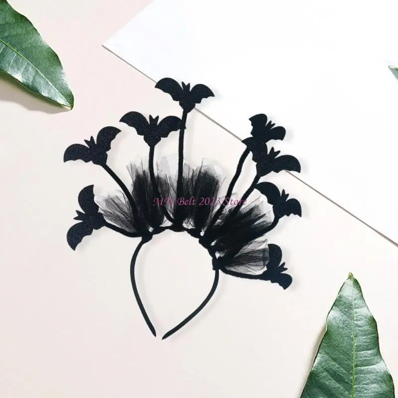 49me Twisty Bat Hairband for Women Kids Cosplay Party Props Headband Halloween Accessories Roleplay Party Hairhoop