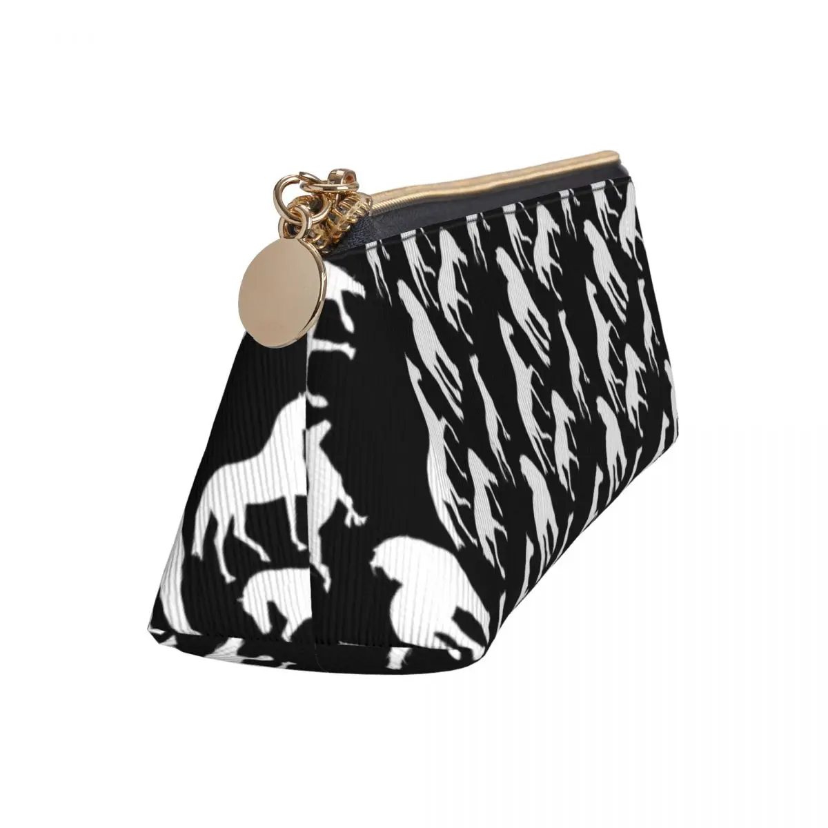 Cute Pencil Case White Horse Pencil Box Animal Silhouette School Pencil Cases Girls Boys Triangle Graphic School Supplies