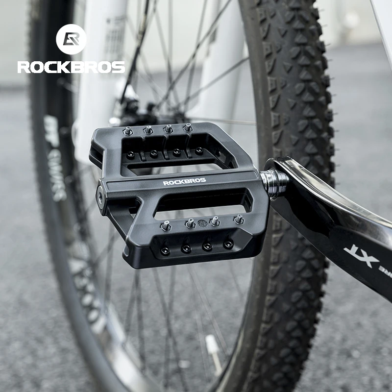 

ROCKBROS Bike Pedals Ultralight Nylon Pedals Seal Bearings Bicycle Pedal Non-Slip Waterproof Bike Flat Pedals Bicycle Parts