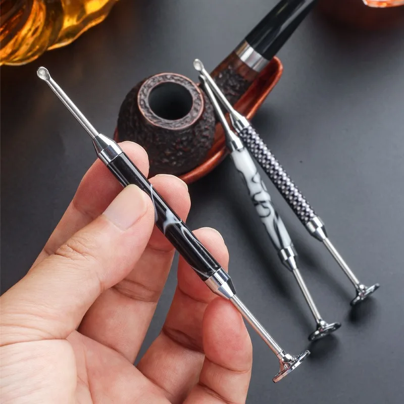 Tobacco Pipe Presser Press Rod Cigar Pass Needle Drill Smoking Pipe Pressing Rod Tobacco Pipe Tamper Cleaner Cleaning Tool