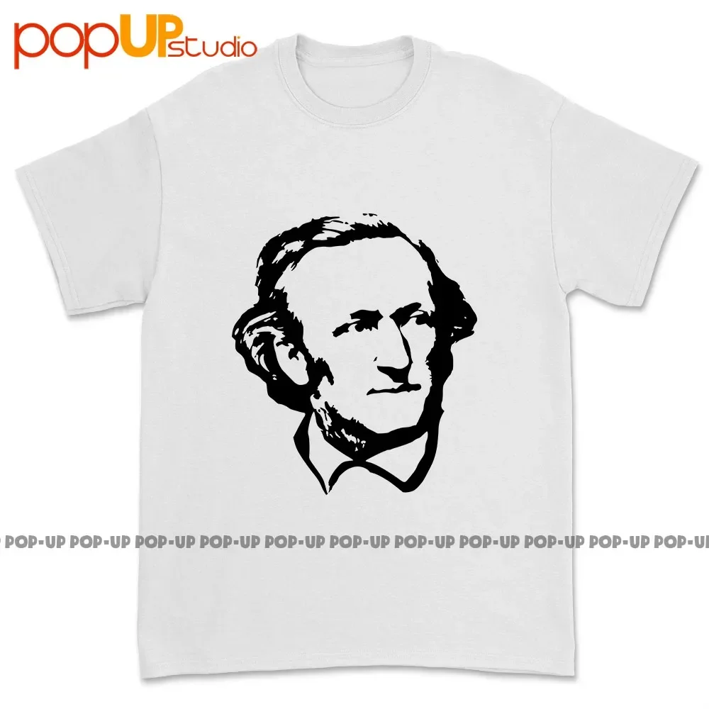 Richard Wagner camiseta negra sobre blanca
