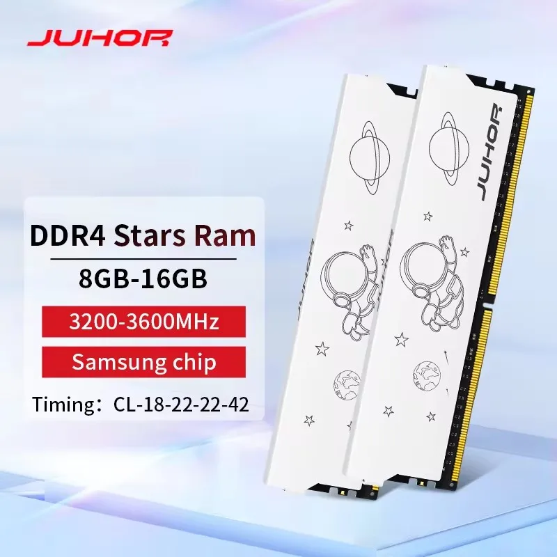 JUHOR Desktop Memory  DDR4 8GB 16GB  3200MHz 3600MHz 16GBX2 8GBX2 New Dimm Memoria Rams