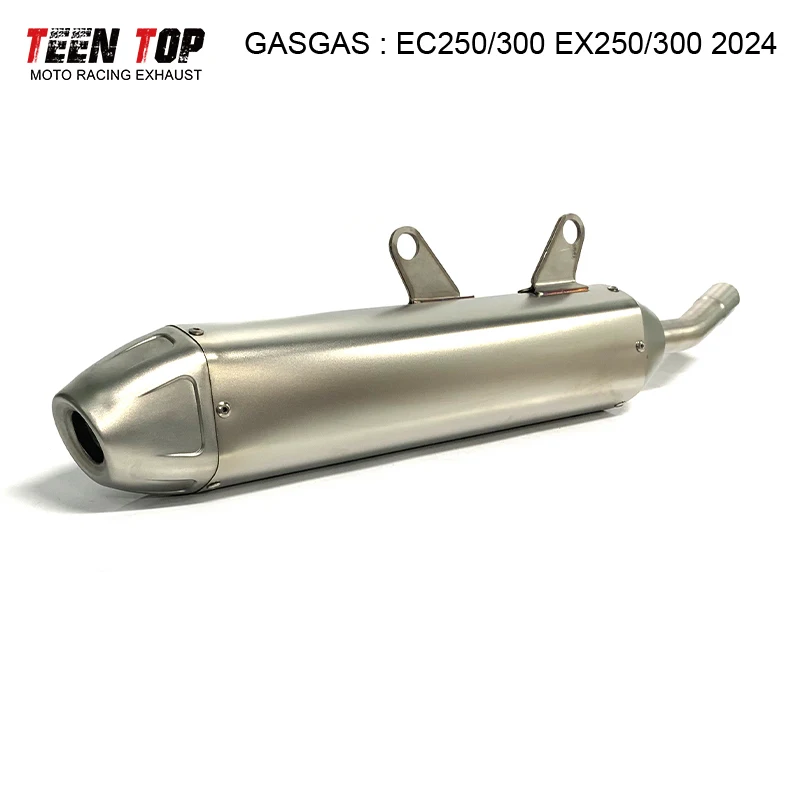 Motorcycle Exhaust System For GASGAS EC250/300 EX250/300 Slip-on Exhaust 2024 30mm Steel Offroad Bike Exhaust For EC300 EX300