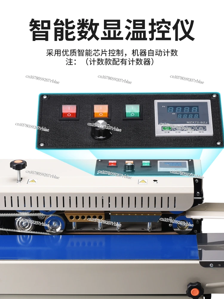 Desktop and Floor Standing Sealer: Continuous Ink Wheel Printing for Plastic and Foil Bags with Heat Sealing Capability!