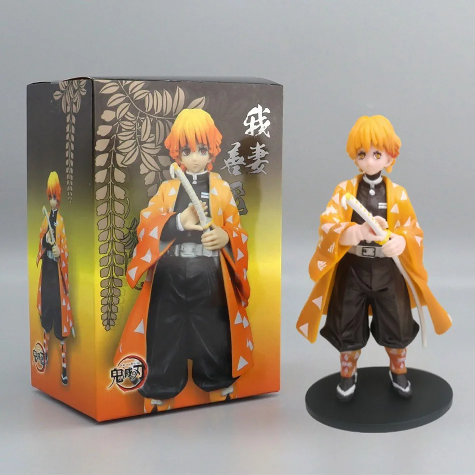 Figurine de dessin animé Demon Slayer Kimetsu no Yaiba, Kamado Tanjirou, Agatsuma Zenitsu Nezuko Warrior, modèle en PVC, jouets