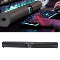 Bluetooth 5.3 Soundbar 20W 3D Stereo Sound Subwoofer Speaker with RGB Ambient Light for Home Theater TV PC Home Theater Soundbar