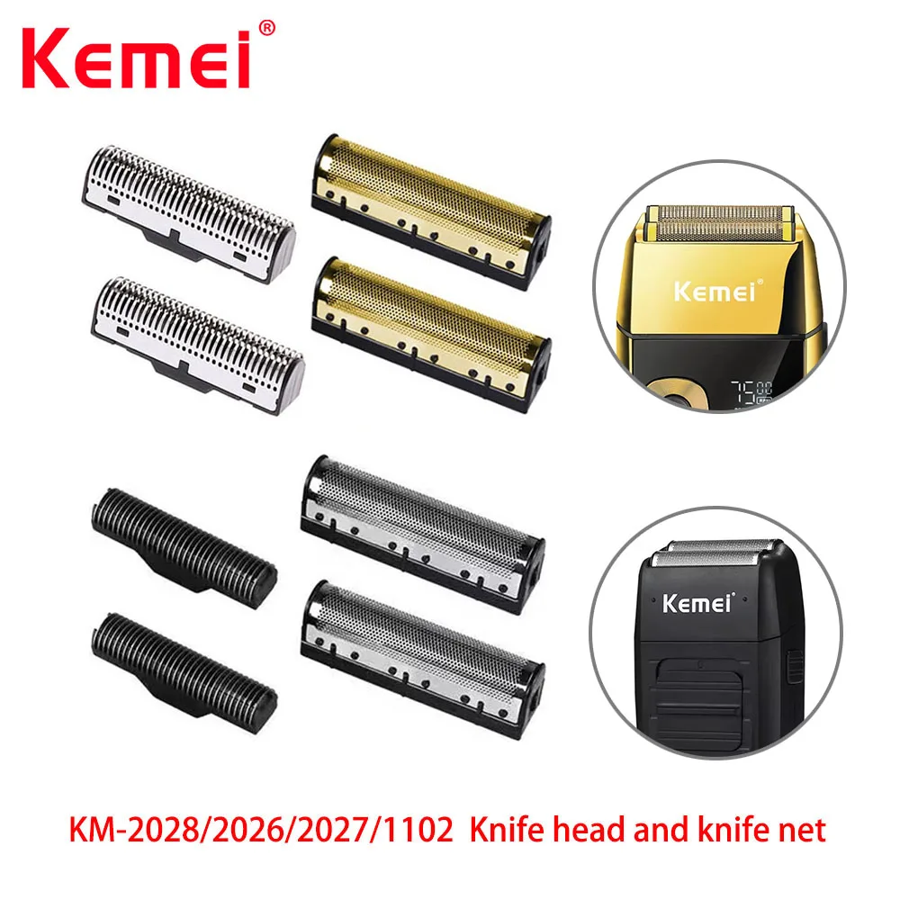 Replacement Blade for Kemei KM-1102/2026/2027/2028 Original Professional Blades Set Knife Head And Knife Net Shaving Accessories