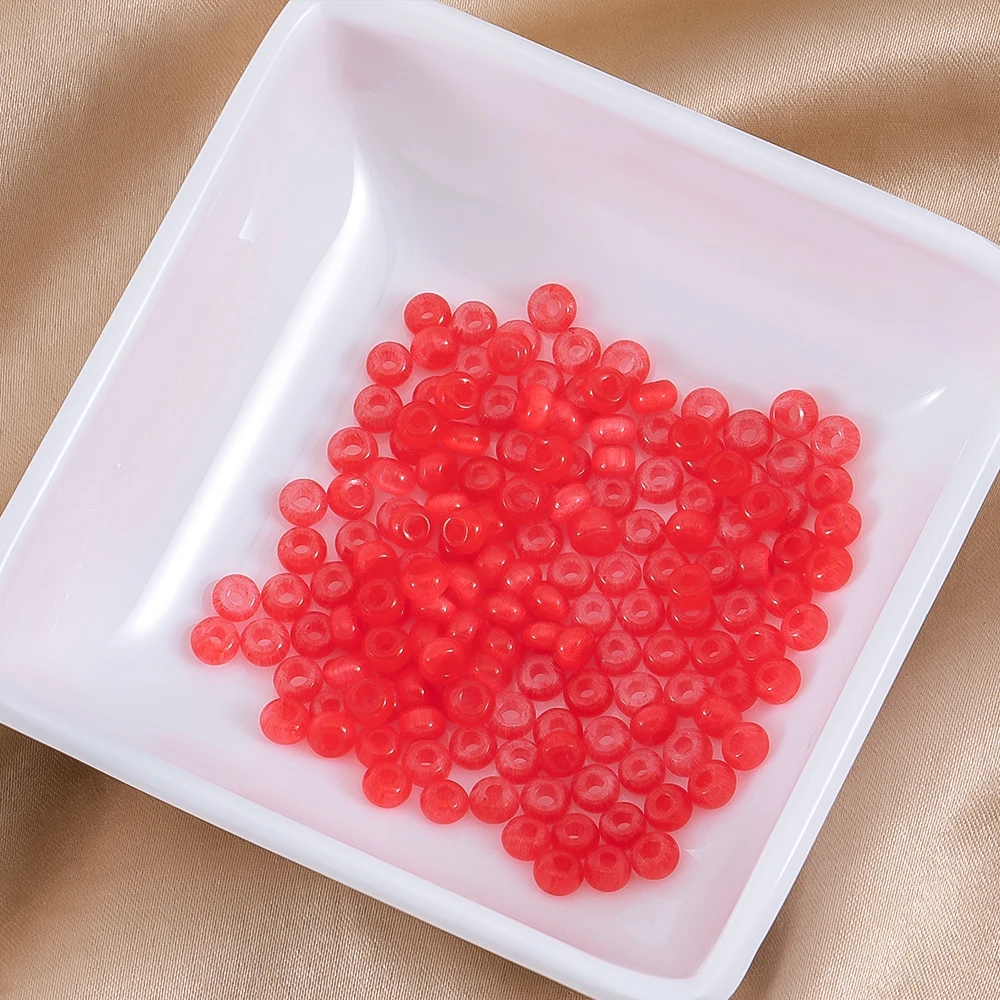 ลูกปัดแก้วคุณภาพสูง 800 ชิ้น ขนาด 4 มม. หลากสี รูปทรงตาแมว สำหรับทำสร้อยคอ DIY อุปกรณ์ทำเครื่องประดับ
