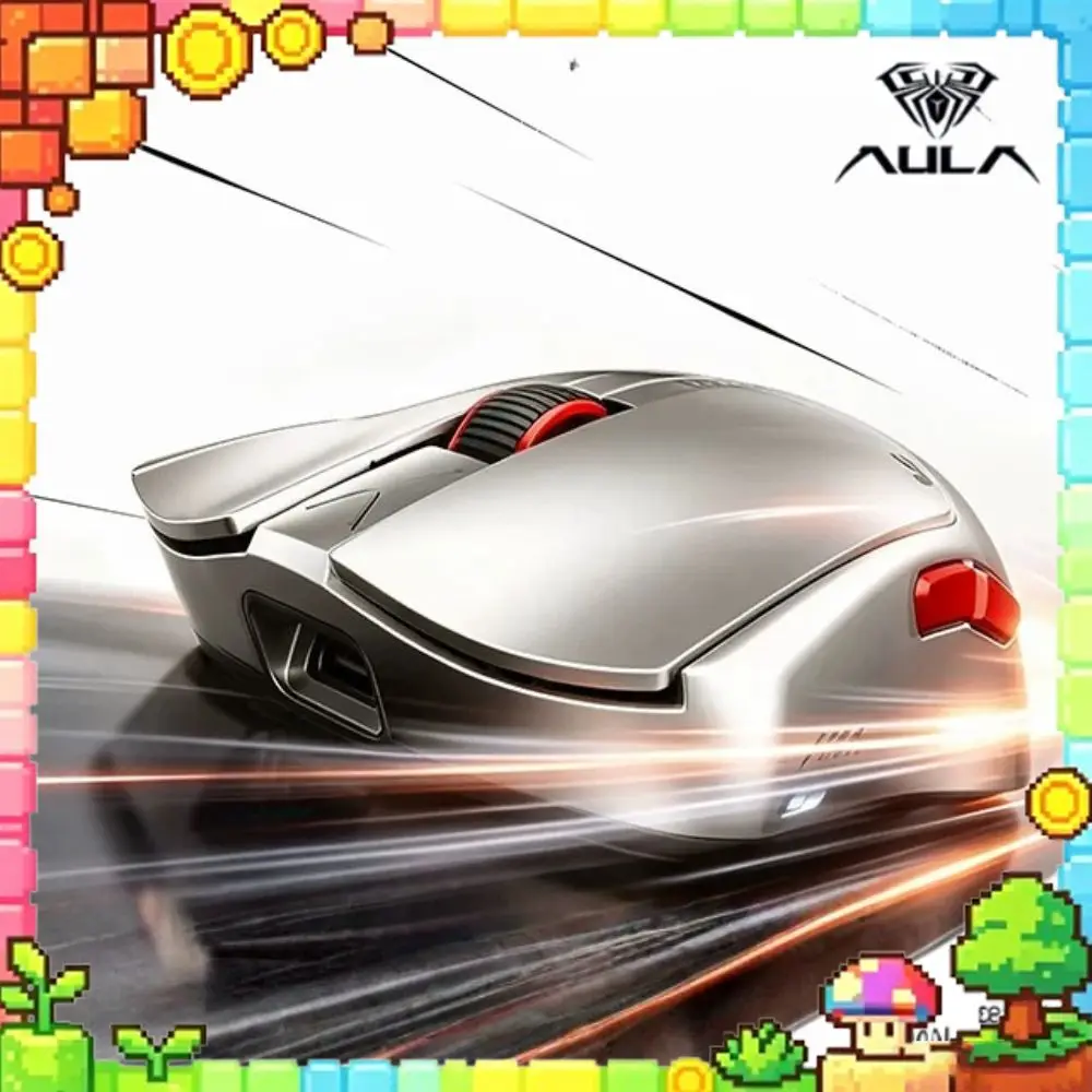 AULA Kunlun L5 Mouse 3-Mode Wireless with Magnetic Micro-Switch PAW3955EVO Chip Dual 8K for eSports Gamers Esports Gaming Mouse
