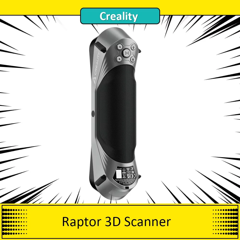 Creality Raptor 3D Scanner, Hybrid Blue Laser NIR, 60fps Scanning Speed, Objects Between 5-2000mm, 24-bit Full-Color Scan, 0.02m