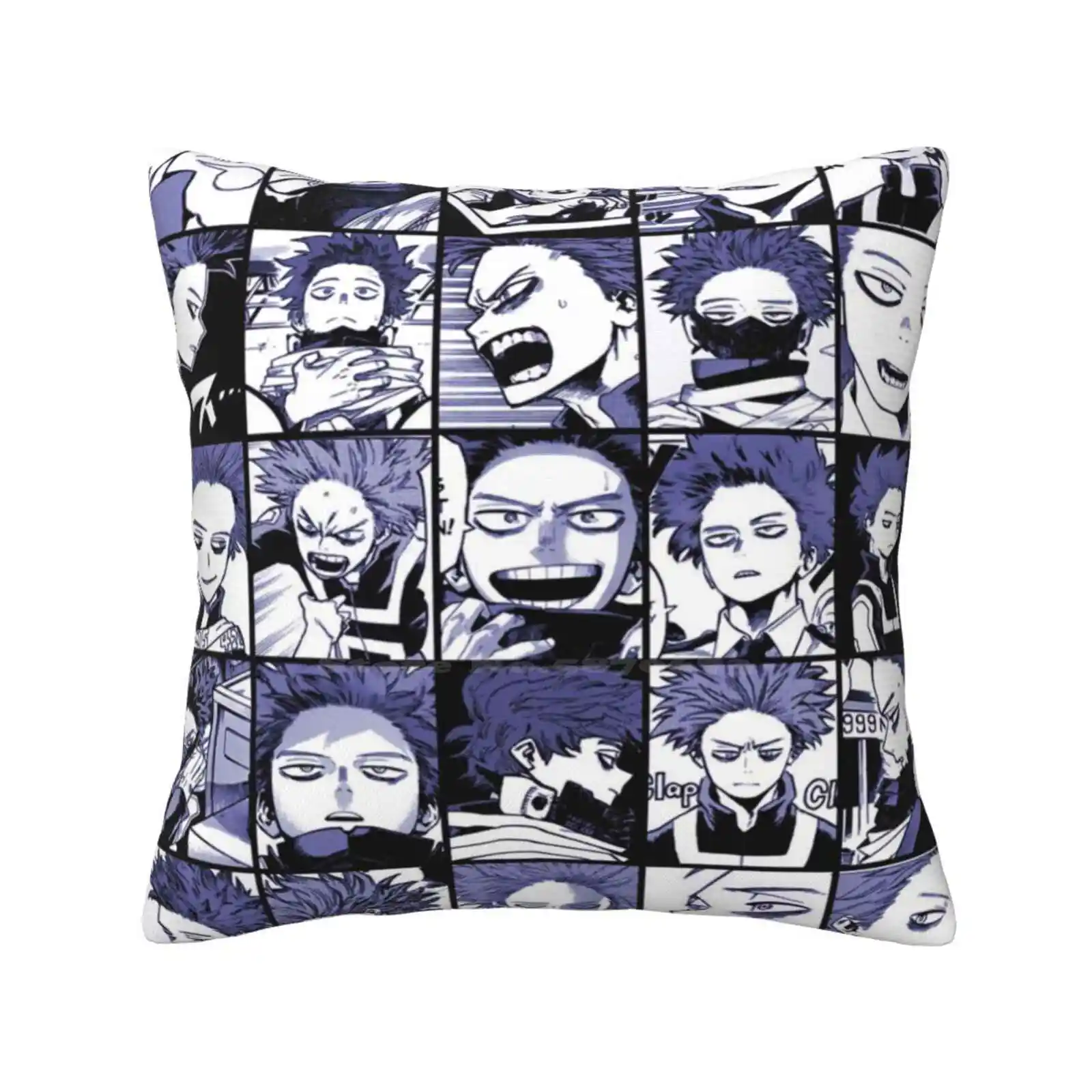 Shinso Collage Color Version Home Sofa Car Cushion Cover Pillowcase Shinso Hitoshi Purple Collage Anime Manga Boku No Hero