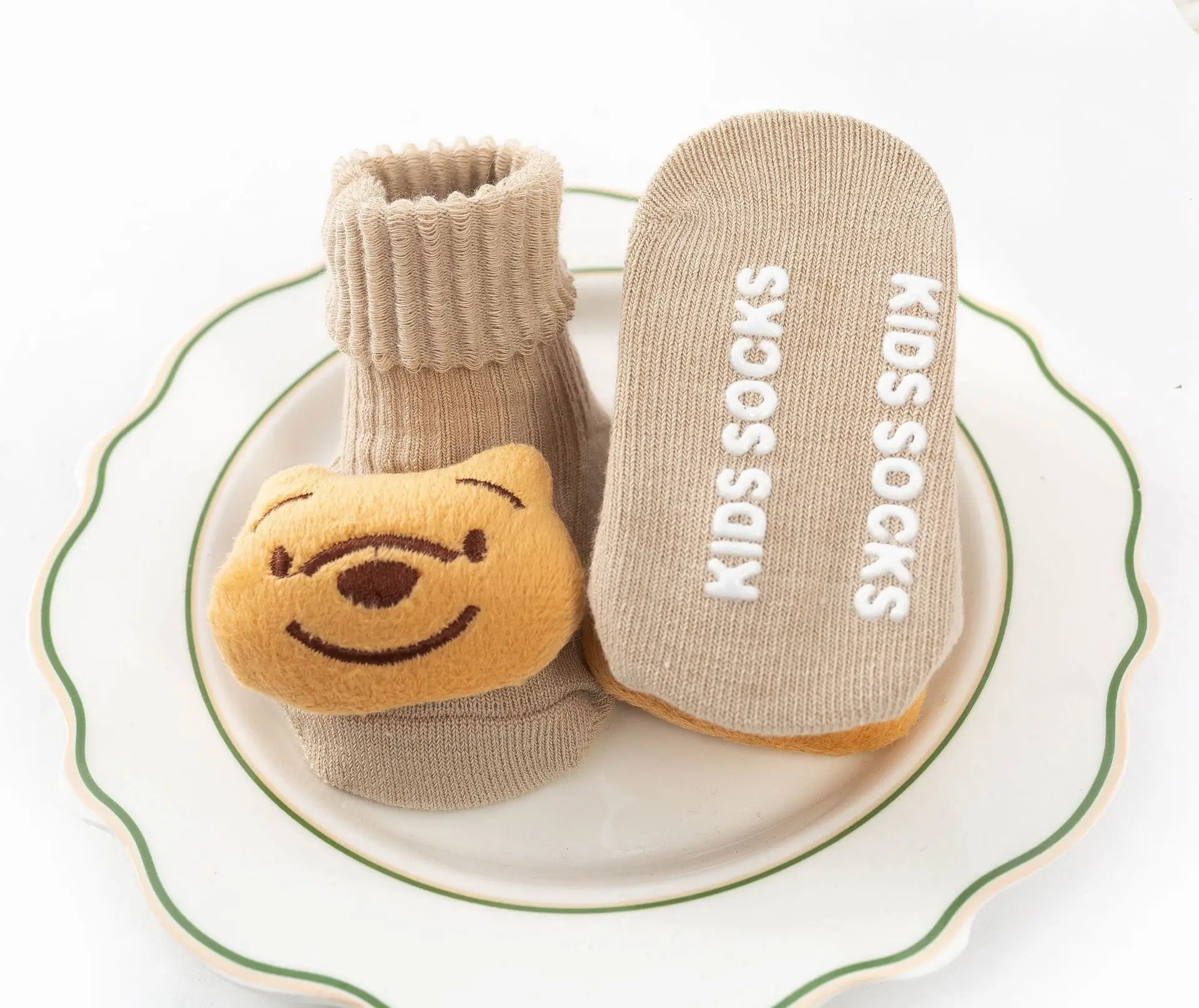 Cute Winnie the Pooh Baby Boy Socks Cotton Baby Socks Rubber Anti Slip Boy Girl Floor Kids Toddlers Sock Infant Newborn Gift