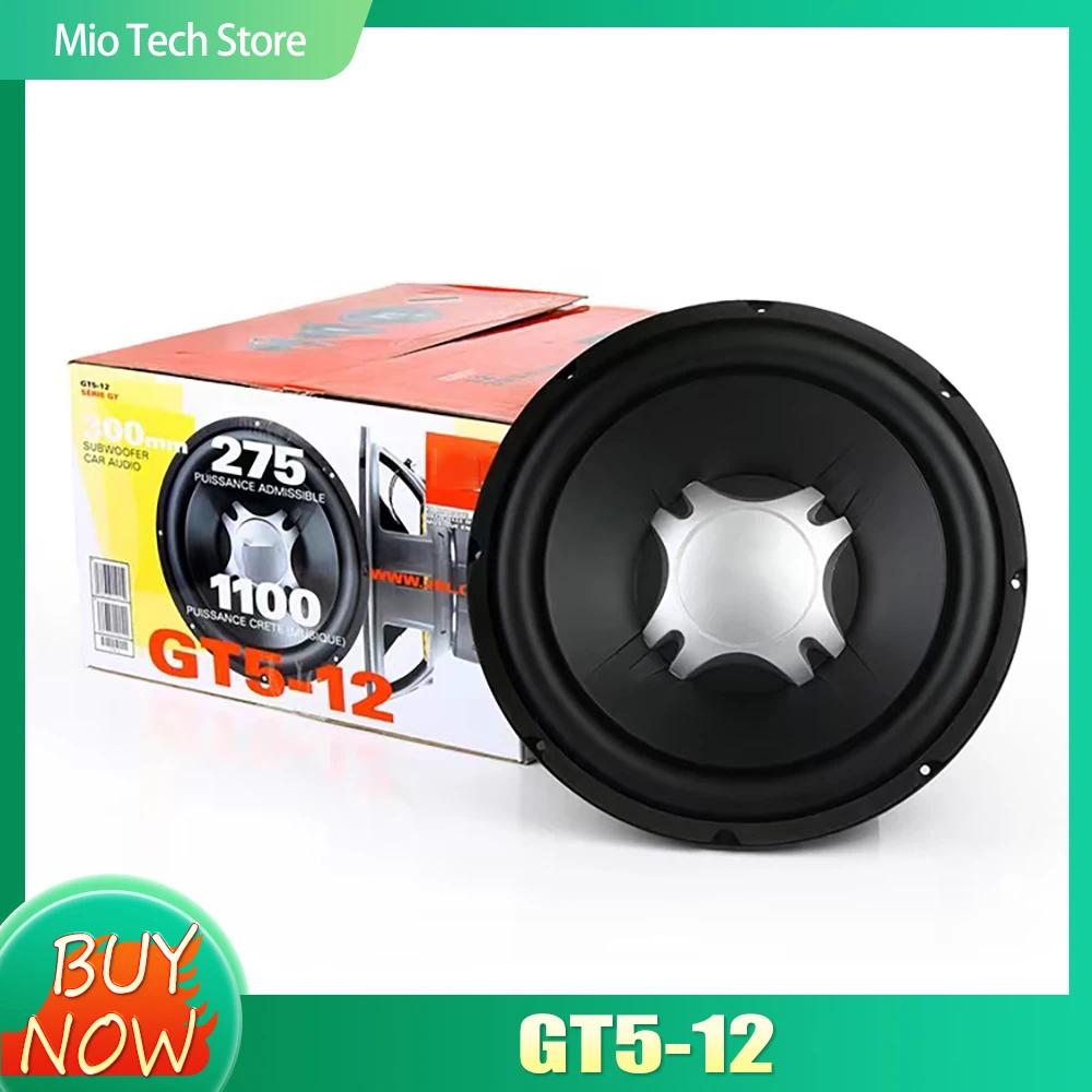 

GT5-12 с одной катушкой, 12-дюймовый пассивный автомобильный сабвуфер, динамик