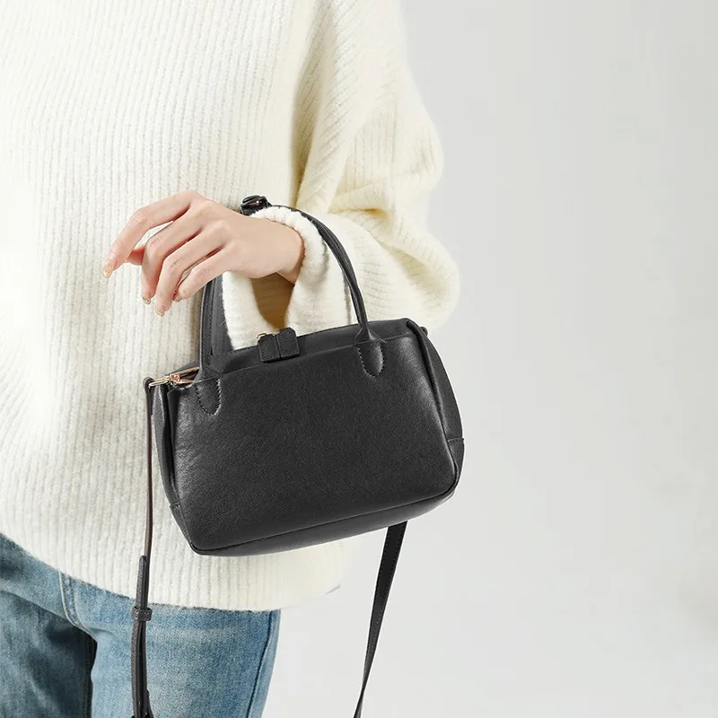 

Genuine Leather Tote Bag for Women 2025 New Designer Luxury Bag Vintage Fashion Handbag High Quality Shoulder Crossbody Bag for