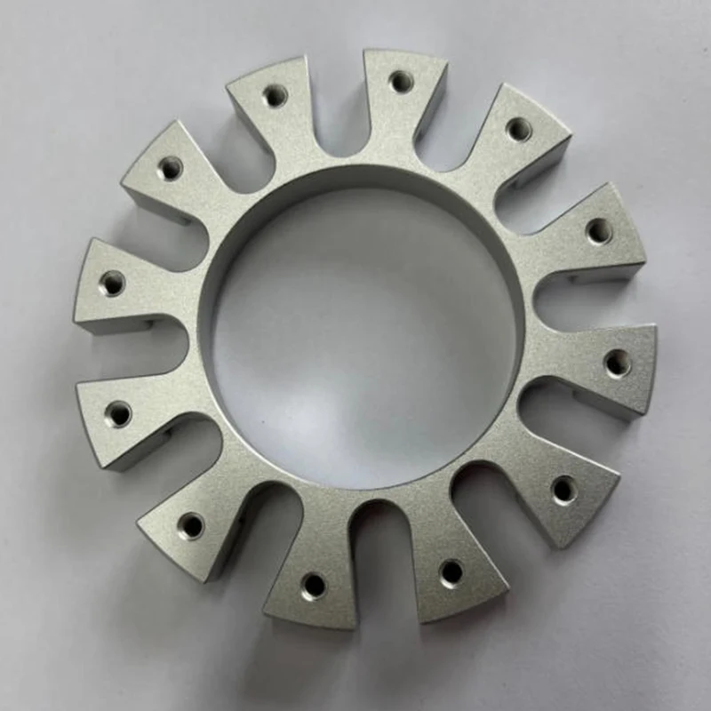 Custom CNC Machined Aluminum Alloy Gear-Shaped Ring Spacer CNC Precision Parts Custom Manufacturing Metal Parts Processing