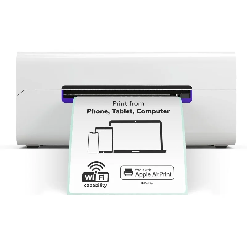 

Wireless Label Printer - Wi-Fi Thermal Printer for Shipping Packages - AirPrint from iPhone, iPad,