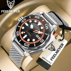 FeelNever Top Brand Luxury Automatic Watch For Men Fashion Business Watch Men Military Waterproof Men's Mechanical Wristwatches