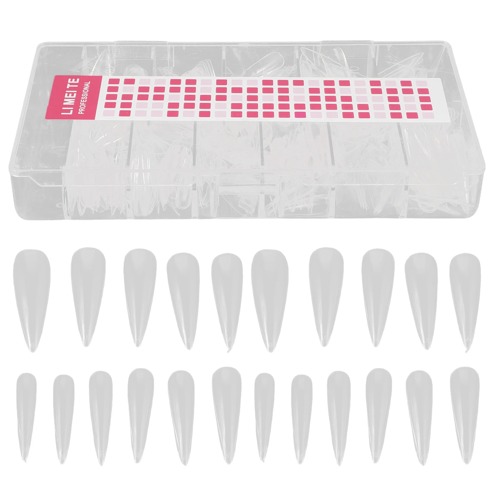 

500pcs Clear Almond Full Cover Press On False Extensions Home Supplies Transparent Acrylic Nail Art Tips Seamless