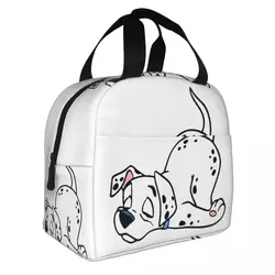 Bolsa de almuerzo Dalmatian Qui Dort para hombres y mujeres, fiambreras con aislamiento térmico para niños, lonchera escolar