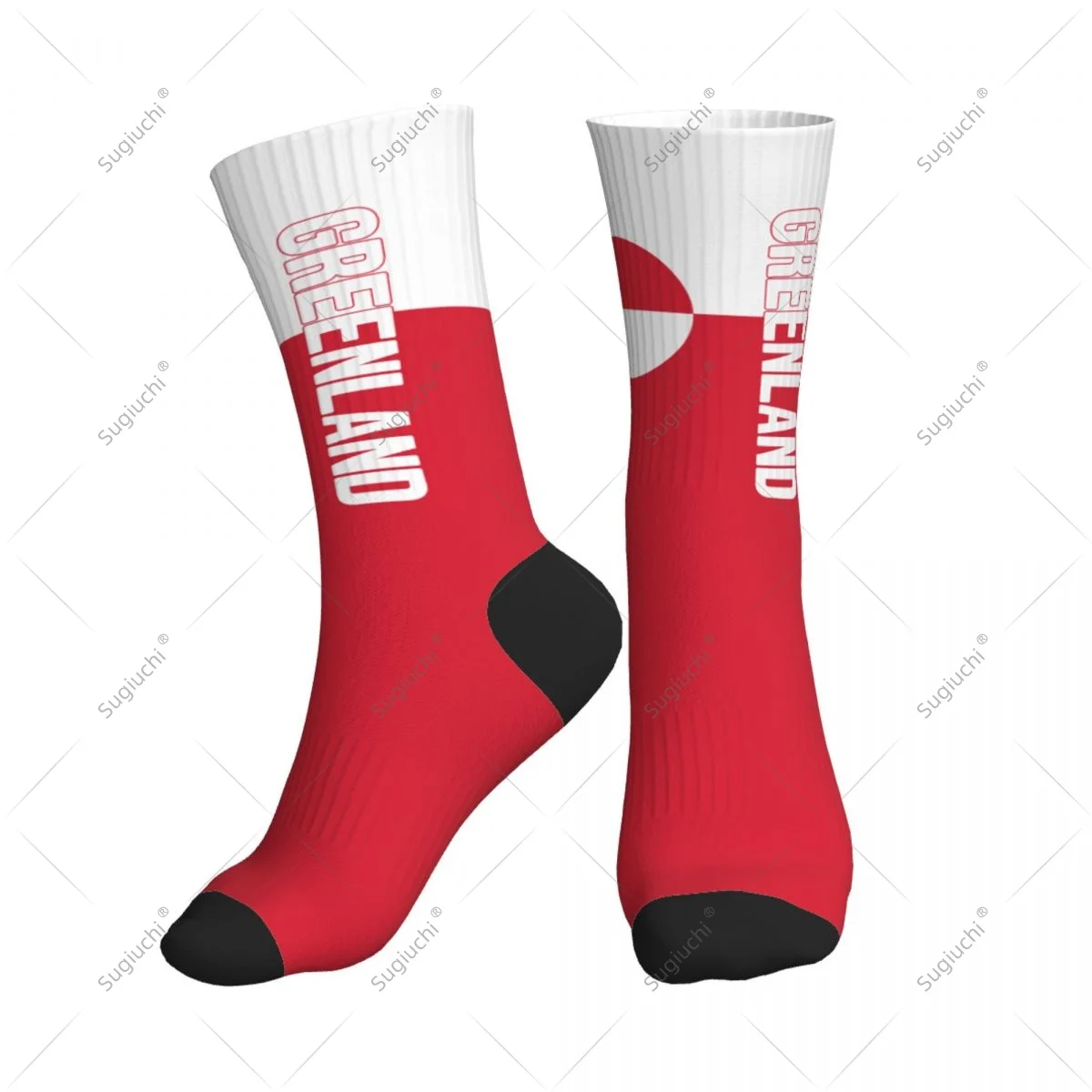 

Полиэстеровые носки до середины икры с 3D принтом флага Гренленды для мужчин и женщин, кавайные носки, уличные носки для скейтборда