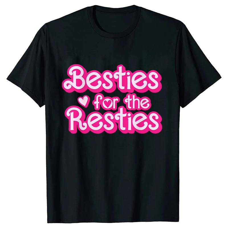 Besties for The Resties T-Shirts Summer Casual Round Neck Comfy Short Sleeve Shirt Best Friends Tees Fashion Trend T-shirts Tops image 2
