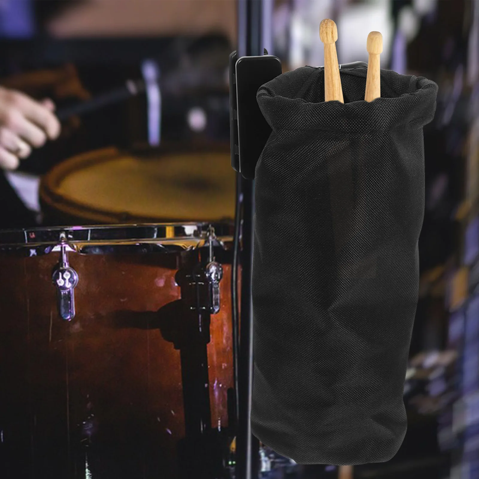 

Drum Stick Storage Bag Oxford Cloth ABS Durable Lightweight Organizer Suitable Practice Stage Performance Drumsticks Holder