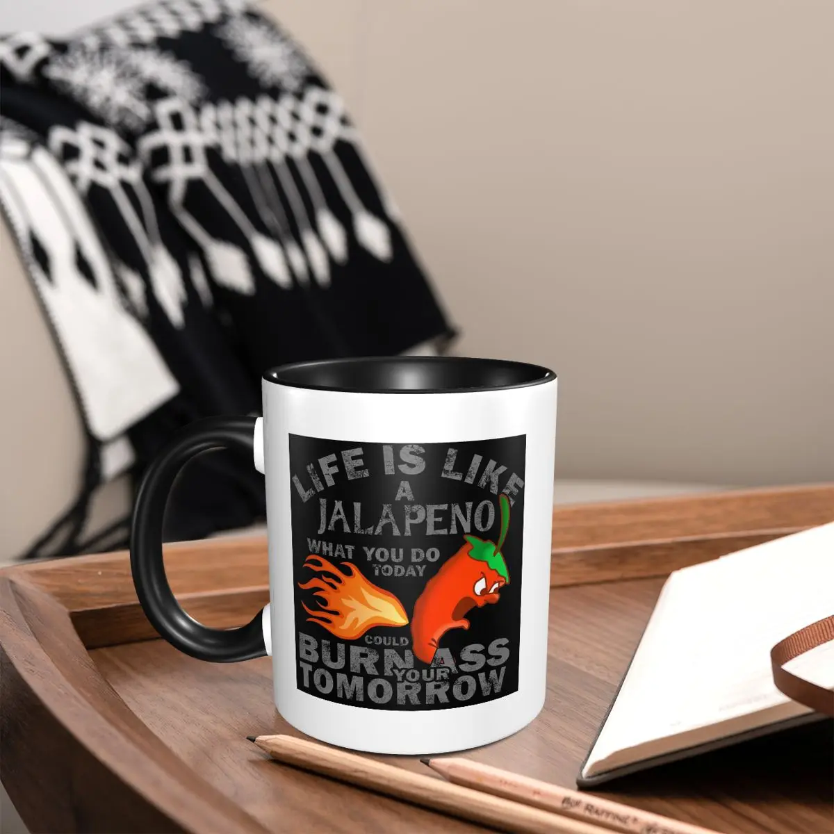 Life Is Like A Jalapeno What You Do Today Could Burn Your Ass Tomorrow Mug Ceramic Coffee Cups Tea Mugs Milk Cup Drinkware Gift