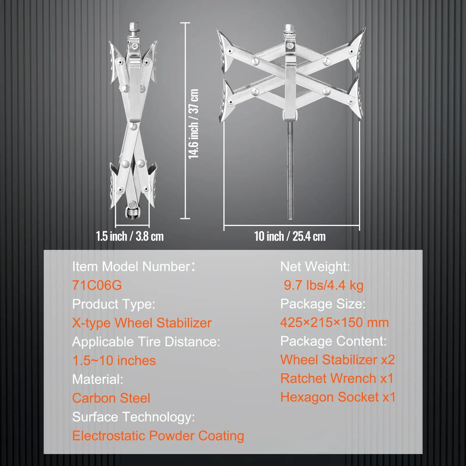 Camper Wheel Chock Stabilizer, X-shaped RV Stabilizer Wheel Chock, Fit For Tire Space, 2 Sets Of Wheel Chocks With Ratchet