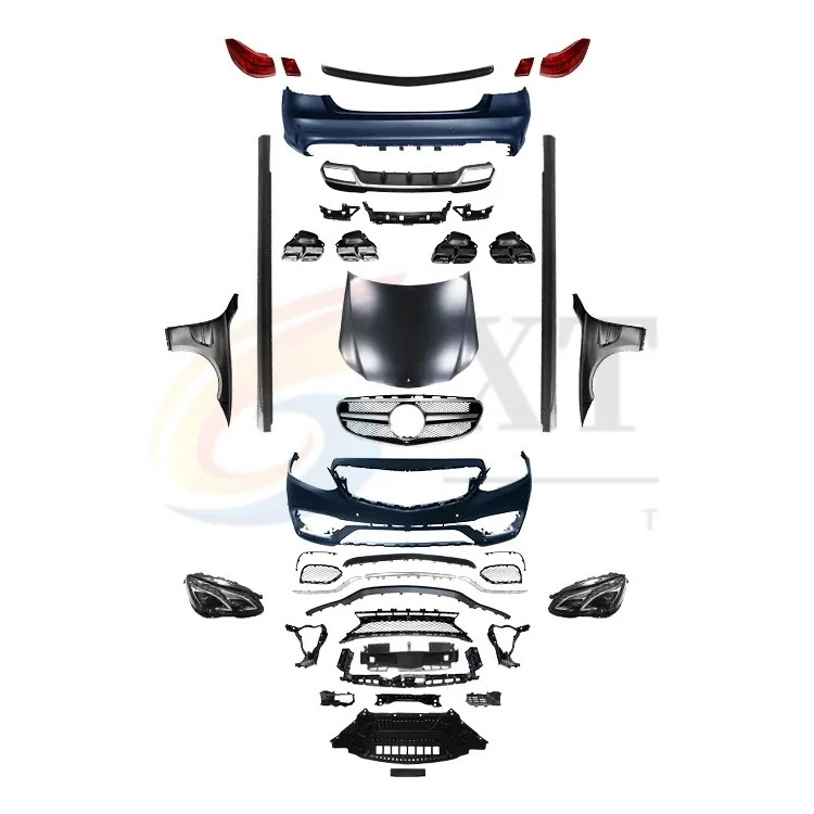 

Upgrade Modification KitXT Upgrade For Mercedes Benz E-Class W212 Body Kit 2009-2013 To AMG63 Grille Hood Headlamp Taillamp Rear