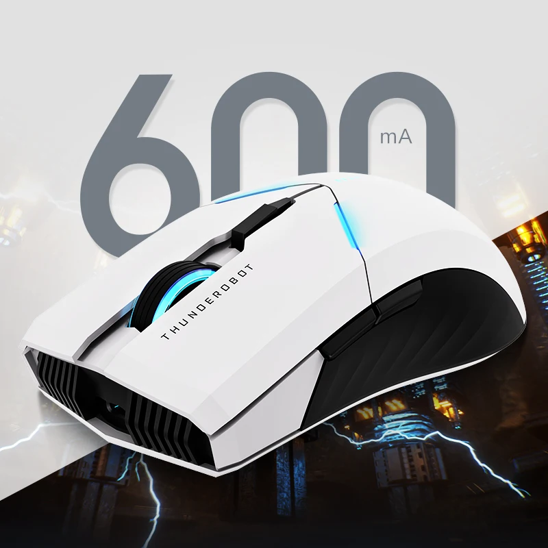 Thunderobot Wireless Mouse Gaming Mouse OMRON LED backlight Programmable rechargeable 4000 DPI computer mouse