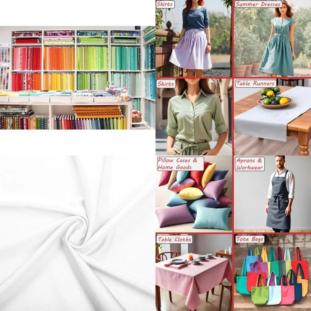 

| lin abric or Sewing | Poly lin | 100% Polyester | by the Yard | 60" Wide Roll | Arts and Crats Supply (White, 1 Yard)