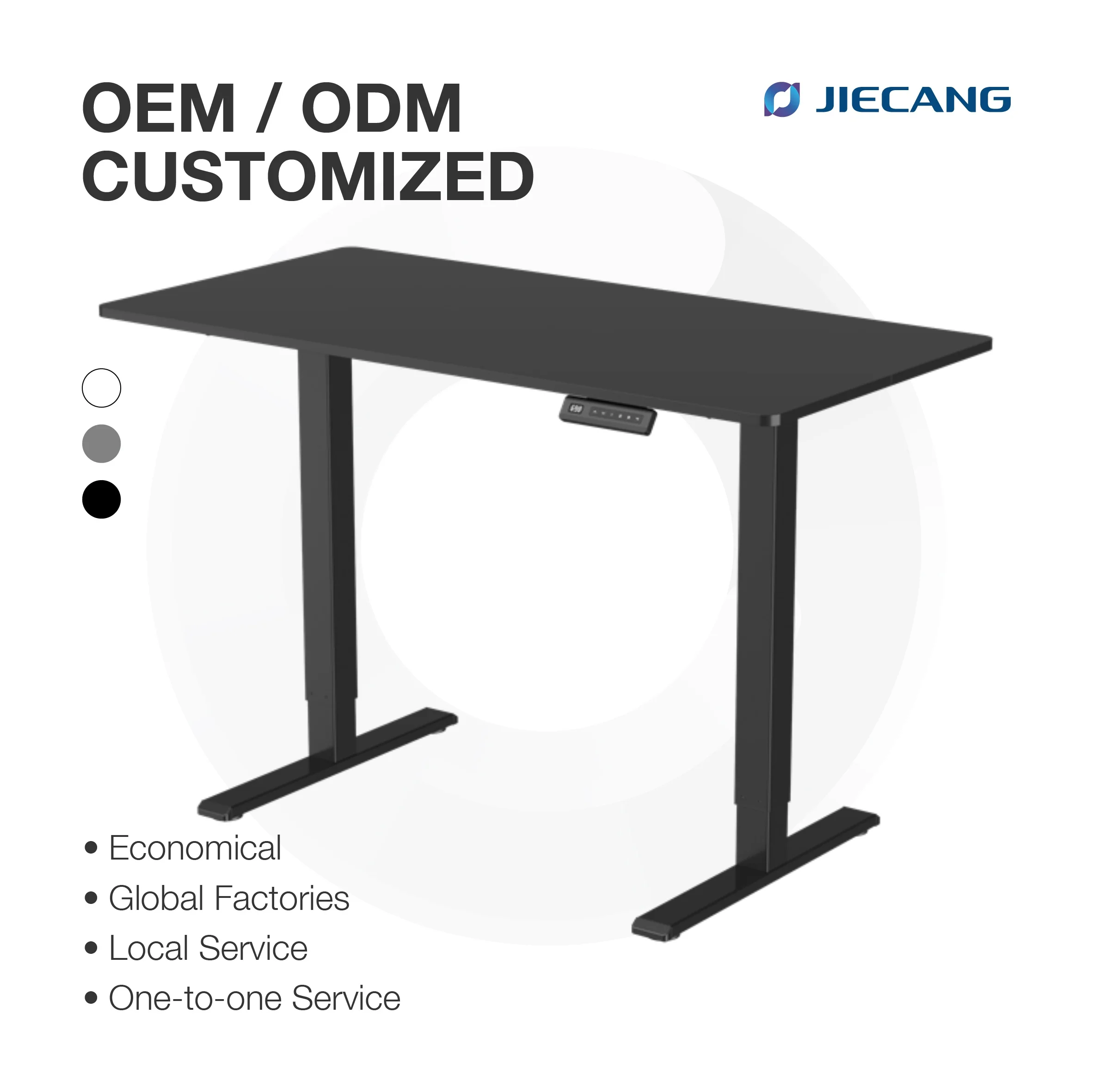 Electric Sit Stand Desk Motorized Adjustable Height Computer Standing Desk With Memory Function