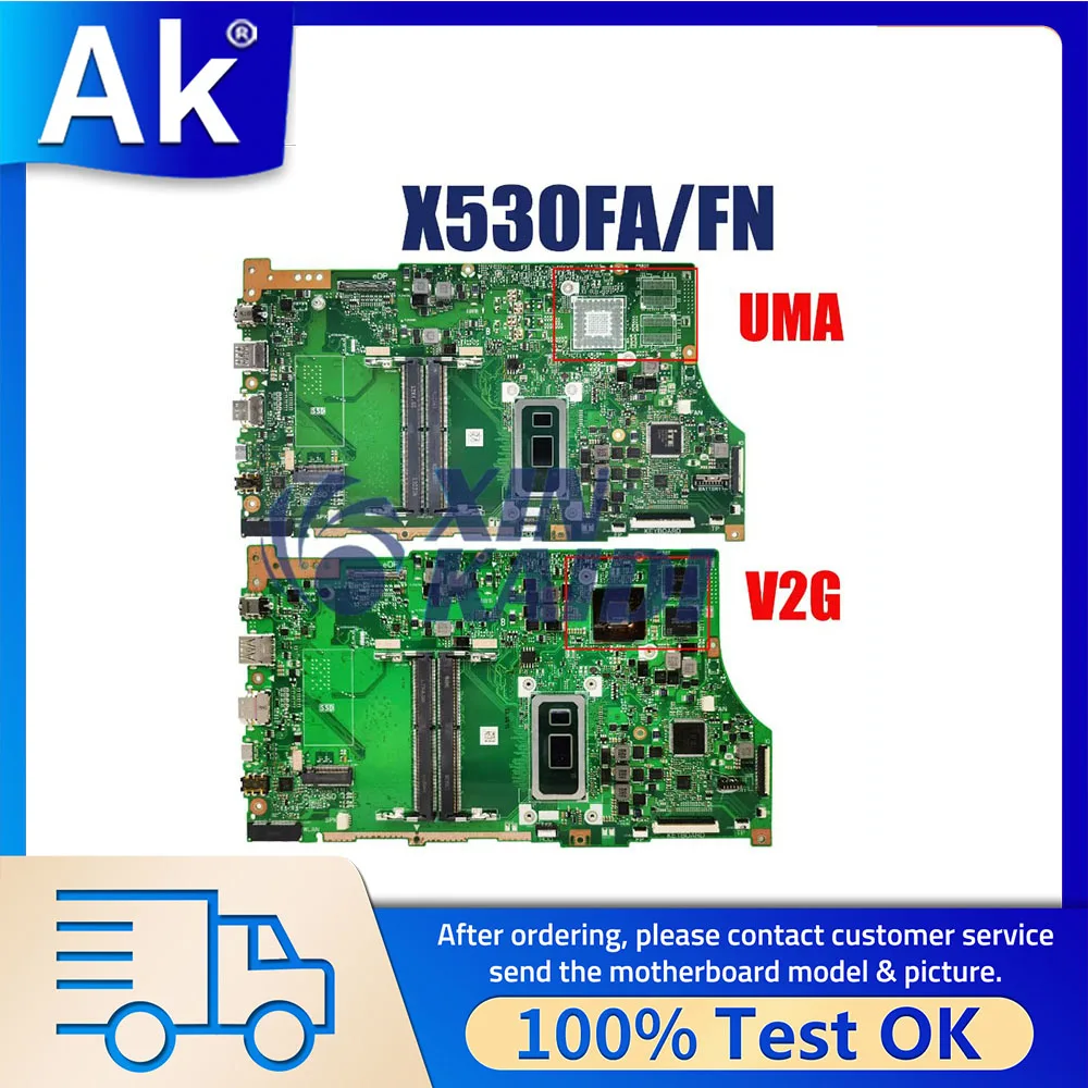 

Notebook Mainboard For ASUS X530F X530FN X530FA S530F S5300F U5300F K530 V530F F Laptop Motherboard with i3 i5 i7 8th Gen CPU