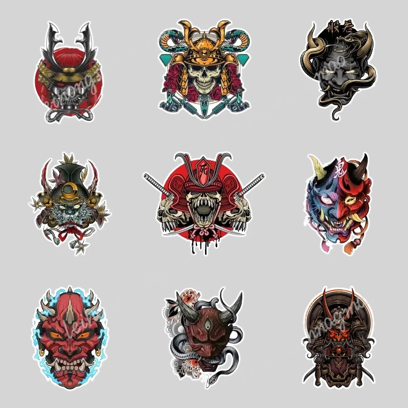 

Interesting Samurai Red Monster Car Stickers Motorcycle Camping Car Scratch Covering Stickers Vinyl Car Decorations