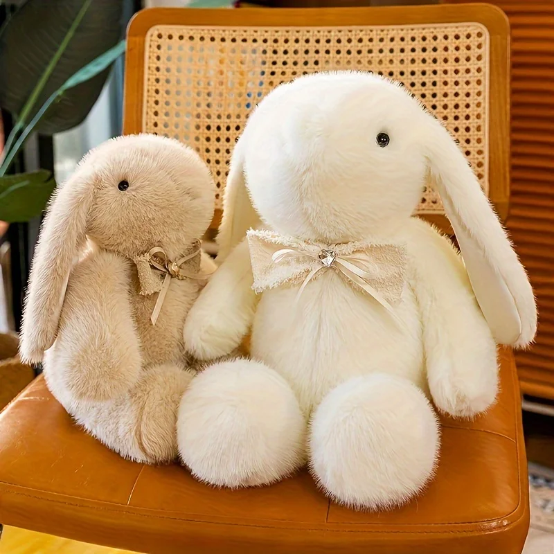 Cute Rabbit Doll Long Ears Plush Doll Hand Puppet, For Friends Gift Plush Toy For Best Gift