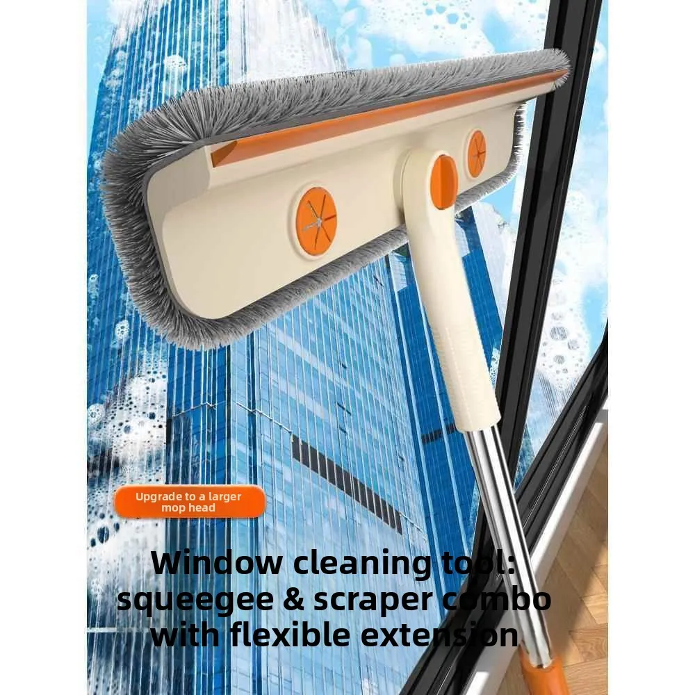 

Double-Sided Glass Cleaner Scraper Water Removal Home Cleaning Tool High-Rise Window Professional Maid Service Essential Tool