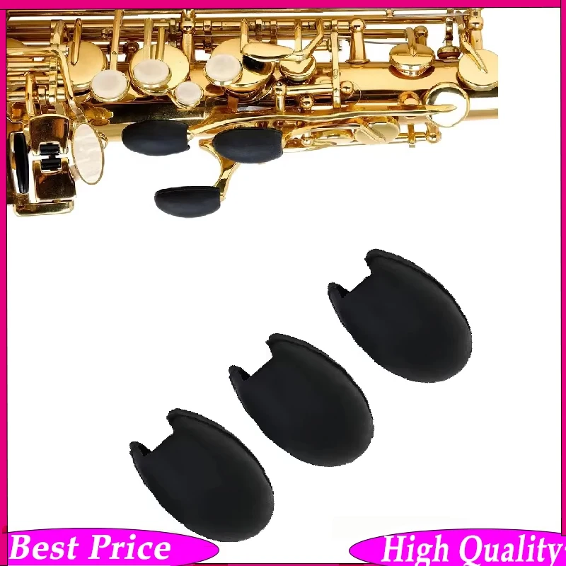 3 Pcs Professional Saxophone Palm Rests with Side Key Pads Leather Palm Key Accessories for Woodwind Instrument Players