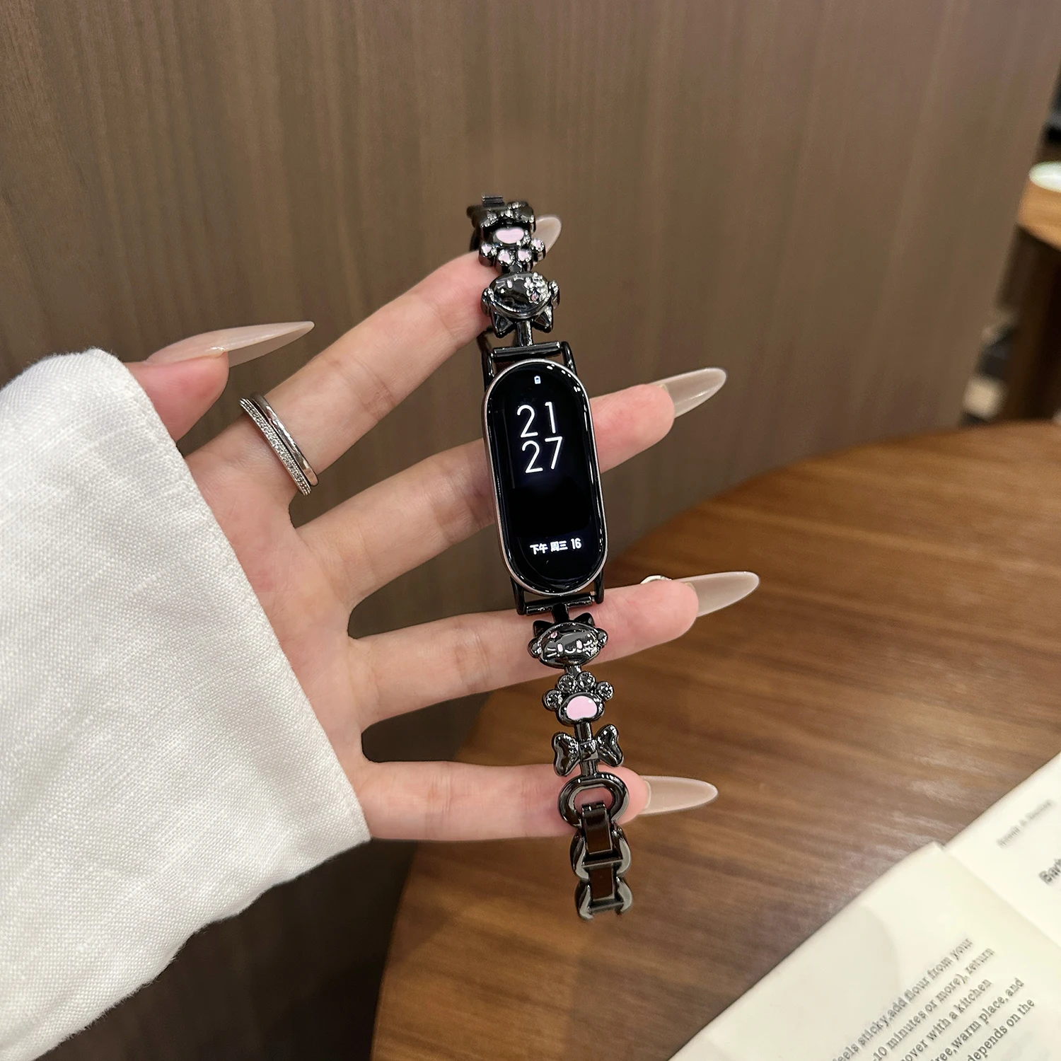 Sparkling Diamond Star Metal Strap for Xiaomi Band 10 8/9 Pro Women's Bracelet for Redmi Watch 4/5 Universal 18/20/22mm Width
