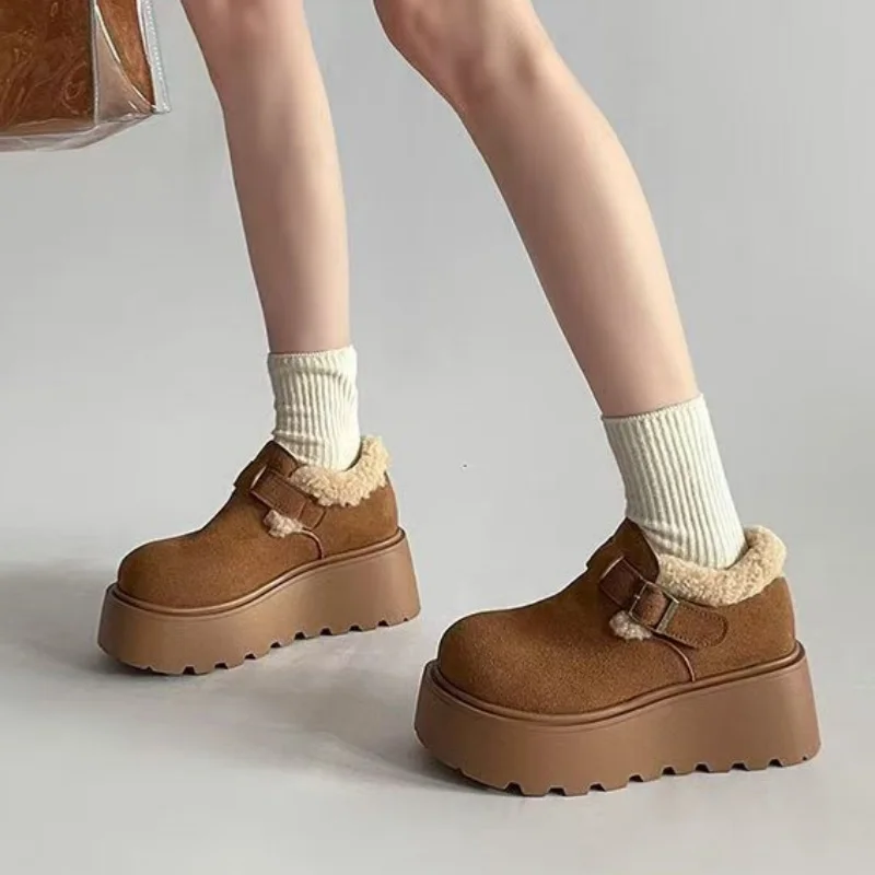 

Fashionable New Style Comfortable Buckle Flat Bottom Casual Snow Boots Winter Round Toe Elegant Sexy Thick Soled Women's Boots